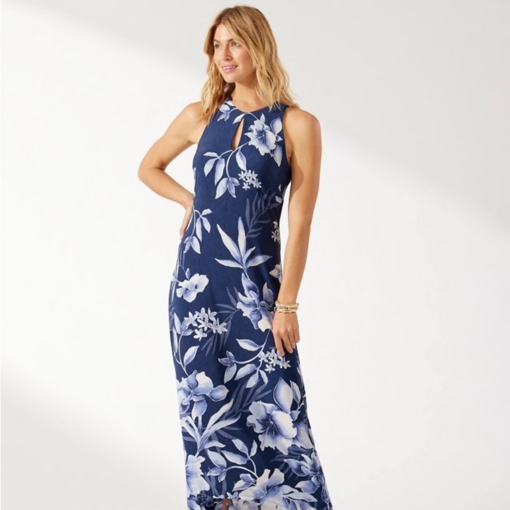 Tommy Bahama Navy Floral Maxi Dress
